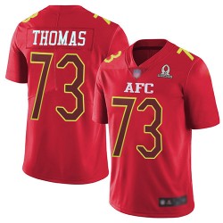 Limited Men's Joe Thomas Red Jersey - #73 Football Cleveland Browns 2017 Pro Bowl