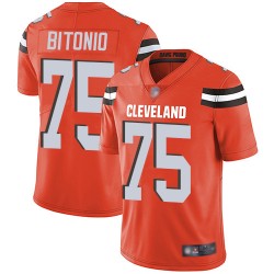 Limited Men's Joel Bitonio Orange Alternate Jersey - #75 Football Cleveland Browns Vapor Untouchable