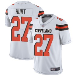 Limited Men's Kareem Hunt White Road Jersey - #27 Football Cleveland Browns Vapor Untouchable