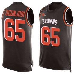 Limited Men's Larry Ogunjobi Brown Jersey - #65 Football Cleveland Browns Player Name & Number Tank Top