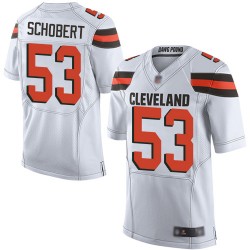 Elite Men's Joe Schobert White Road Jersey - #53 Football Cleveland Browns