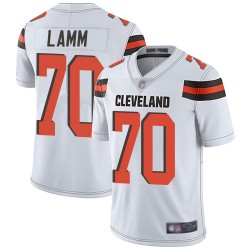 Limited Men's Kendall Lamm White Road Jersey - #70 Football Cleveland Browns Vapor Untouchable