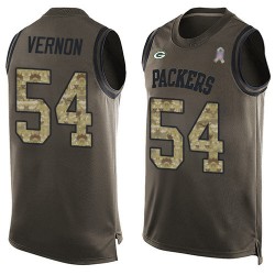 Limited Men's Olivier Vernon Green Jersey - #54 Football Cleveland Browns Salute to Service Tank Top