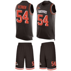 Limited Men's Olivier Vernon Brown Jersey - #54 Football Cleveland Browns Tank Top Suit