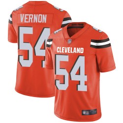 Limited Men's Olivier Vernon Orange Alternate Jersey - #54 Football Cleveland Browns Vapor Untouchable