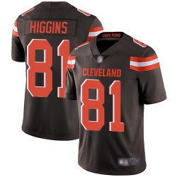 Limited Men's Rashard Higgins Brown Home Jersey - #81 Football Cleveland Browns Vapor Untouchable