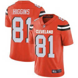 Limited Men's Rashard Higgins Orange Alternate Jersey - #81 Football Cleveland Browns Vapor Untouchable
