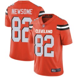 Limited Men's Ozzie Newsome Orange Alternate Jersey - #82 Football Cleveland Browns Vapor Untouchable