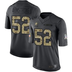 Limited Men's Ray-Ray Armstrong Black Jersey - #52 Football Cleveland Browns 2016 Salute to Service