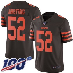 Limited Men's Ray-Ray Armstrong Brown Jersey - #52 Football Cleveland Browns 100th Season Rush Vapor Untouchable