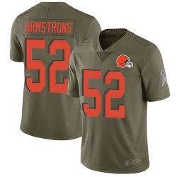 Limited Men's Ray-Ray Armstrong Olive Jersey - #52 Football Cleveland Browns 2017 Salute to Service