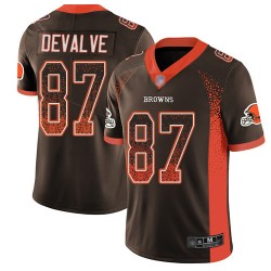 Limited Men's Seth DeValve Brown Jersey - #87 Football Cleveland Browns Rush Drift Fashion