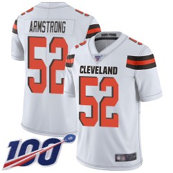 Limited Men's Ray-Ray Armstrong White Road Jersey - #52 Football Cleveland Browns 100th Season Vapor Untouchable