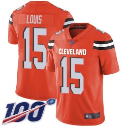 Limited Men's Ricardo Louis Orange Alternate Jersey - #15 Football Cleveland Browns 100th Season Vapor Untouchable