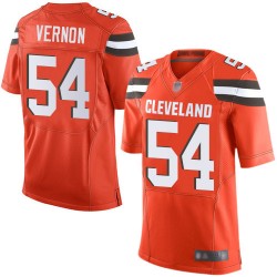 Elite Men's Olivier Vernon Orange Alternate Jersey - #54 Football Cleveland Browns