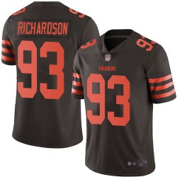 Limited Men's Sheldon Richardson Brown Jersey - #98 Football Cleveland Browns Rush Vapor Untouchable