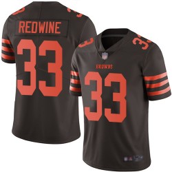 Limited Men's Sheldrick Redwine Brown Jersey - #33 Football Cleveland Browns Rush Vapor Untouchable
