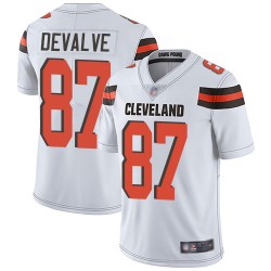 Limited Men's Seth DeValve White Road Jersey - #87 Football Cleveland Browns Vapor Untouchable