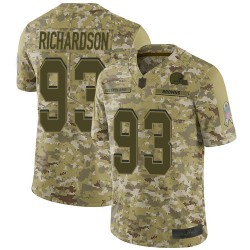 Limited Men's Sheldon Richardson Camo Jersey - #98 Football Cleveland Browns 2018 Salute to Service