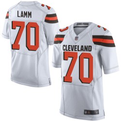 Elite Men's Kendall Lamm White Road Jersey - #70 Football Cleveland Browns