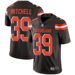 Limited Men's Terrance Mitchell Brown Home Jersey - #39 Football Cleveland Browns Vapor Untouchable