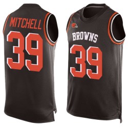 Limited Men's Terrance Mitchell Brown Jersey - #39 Football Cleveland Browns Player Name & Number Tank Top