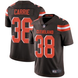 Limited Men's T. J. Carrie Brown Home Jersey - #38 Football Cleveland Browns Vapor Untouchable