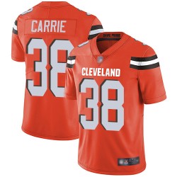 Limited Men's T. J. Carrie Orange Alternate Jersey - #38 Football Cleveland Browns Vapor Untouchable
