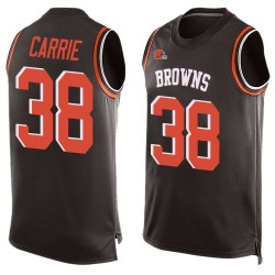 Limited Men's T. J. Carrie Brown Jersey - #38 Football Cleveland Browns Player Name & Number Tank Top