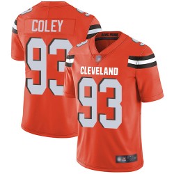 Limited Men's Trevon Coley Orange Alternate Jersey - #93 Football Cleveland Browns Vapor Untouchable