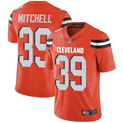 Limited Men's Terrance Mitchell Orange Alternate Jersey - #39 Football Cleveland Browns Vapor Untouchable