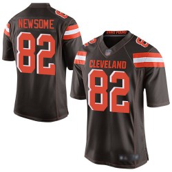 Elite Men's Ozzie Newsome Brown Home Jersey - #82 Football Cleveland Browns