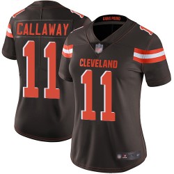 Limited Women's Antonio Callaway Brown Home Jersey - #11 Football Cleveland Browns Vapor Untouchable