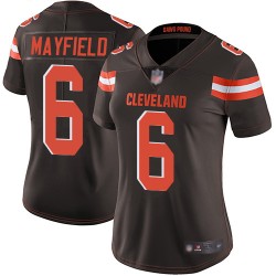 Limited Women's Baker Mayfield Brown Home Jersey - #6 Football Cleveland Browns Vapor Untouchable