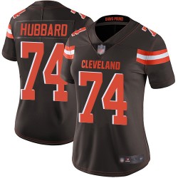 Limited Women's Chris Hubbard Brown Home Jersey - #74 Football Cleveland Browns Vapor Untouchable