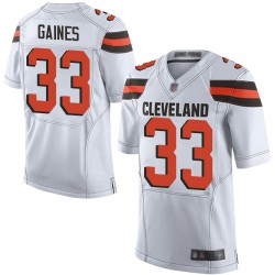 Elite Men's Phillip Gaines White Road Jersey - #28 Football Cleveland Browns