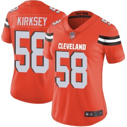 Limited Women's Christian Kirksey Orange Alternate Jersey - #58 Football Cleveland Browns Vapor Untouchable
