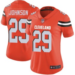 Limited Women's Duke Johnson Orange Alternate Jersey - #29 Football Cleveland Browns Vapor Untouchable