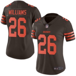 Limited Women's Greedy Williams Brown Jersey - #26 Football Cleveland Browns Rush Vapor Untouchable