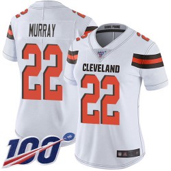 Limited Women's Eric Murray White Road Jersey - #22 Football Cleveland Browns 100th Season Vapor Untouchable