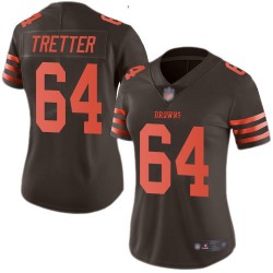 Limited Women's JC Tretter Brown Jersey - #64 Football Cleveland Browns Rush Vapor Untouchable