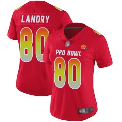 Limited Women's Jarvis Landry Red Jersey - #80 Football Cleveland Browns AFC 2019 Pro Bowl