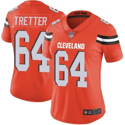 Limited Women's JC Tretter Orange Alternate Jersey - #64 Football Cleveland Browns Vapor Untouchable