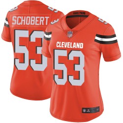 Limited Women's Joe Schobert Orange Alternate Jersey - #53 Football Cleveland Browns Vapor Untouchable