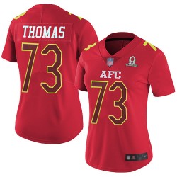 Limited Women's Joe Thomas Red Jersey - #73 Football Cleveland Browns 2017 Pro Bowl