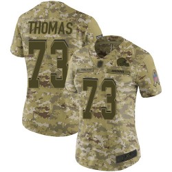 Limited Women's Joe Thomas Camo Jersey - #73 Football Cleveland Browns 2018 Salute to Service