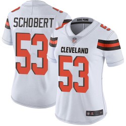 Limited Women's Joe Schobert White Road Jersey - #53 Football Cleveland Browns Vapor Untouchable