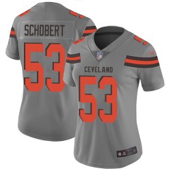 Limited Women's Joe Schobert Gray Jersey - #53 Football Cleveland Browns Inverted Legend