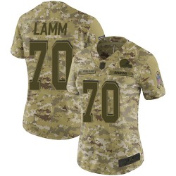 Limited Women's Kendall Lamm Camo Jersey - #70 Football Cleveland Browns 2018 Salute to Service