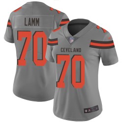 Limited Women's Kendall Lamm Gray Jersey - #70 Football Cleveland Browns Inverted Legend
